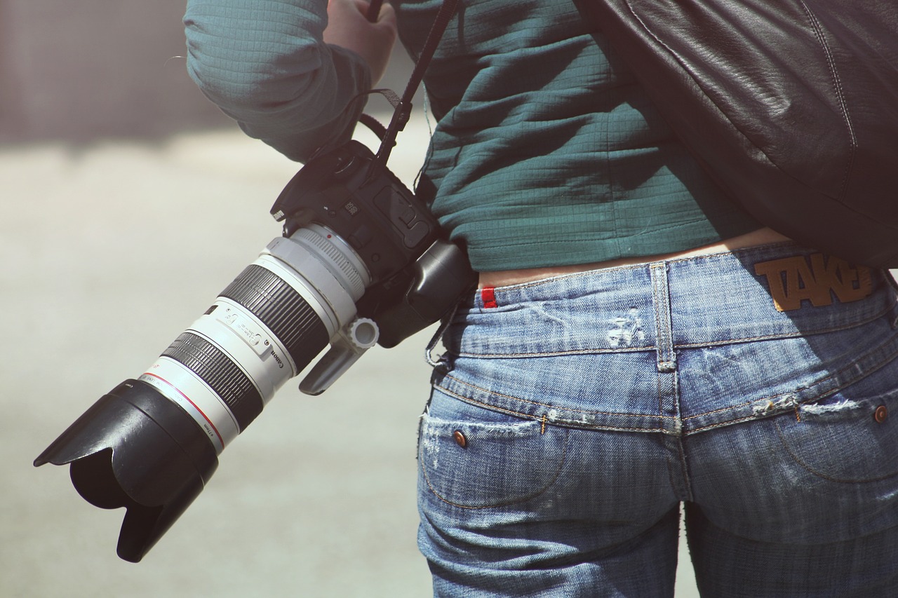 woman with camera