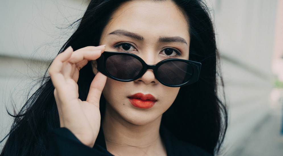 woman with glasses